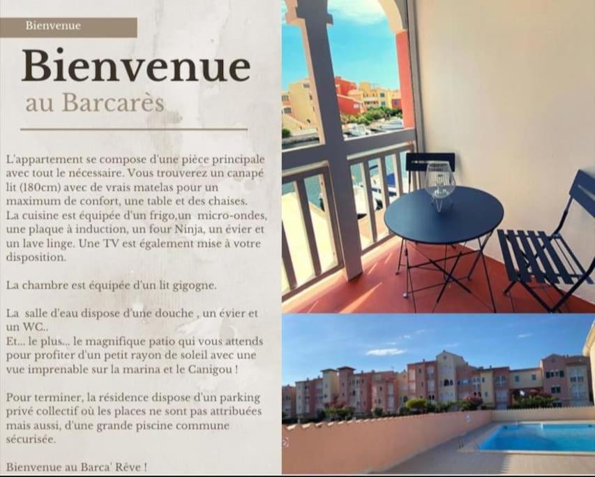 Superbe Studio Renove Avec Piscine Et Vue Marina Le Barcares Luaran gambar